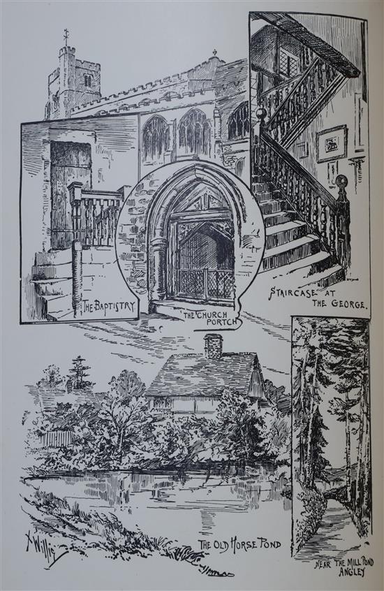 Igglesden, Charles - A Saunter Through Kent, vols 1-8, 9, 14 and 18, quarto, blue cloth,